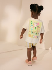 Cream Peppa Pig Short Sleeve T-Shirt and Shorts Set (3mths-7yrs) - Image 1 of 6