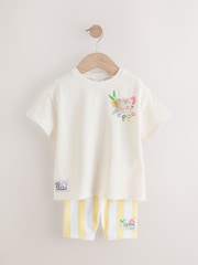 Cream Peppa Pig Short Sleeve T-Shirt and Shorts Set (3mths-7yrs) - Image 3 of 6