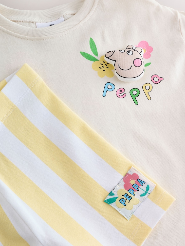 Cream Peppa Pig Short Sleeve T-Shirt and Shorts Set (3mths-7yrs) - Image 5 of 6