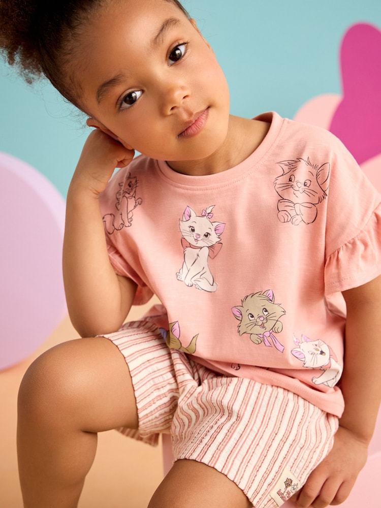 Pink - Disney Aristocats – T-Shirt und Shorts im Set aus 100 % Baumwolle (3M.–7J.) - Bild 1 von 10 Pink - Disney Aristocats – T-Shirt und Shorts im Set aus 100 % Baumwolle (3M.–7J.) - Bild 1 von 10