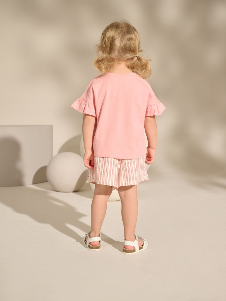 Pink Disney Aristocats 100% Cotton T-Shirt and Shorts Set (3mths-7yrs) - Image 4 of 10