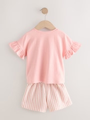 Pink Disney Aristocats 100% Cotton T-Shirt and Shorts Set (3mths-7yrs) - Image 7 of 9