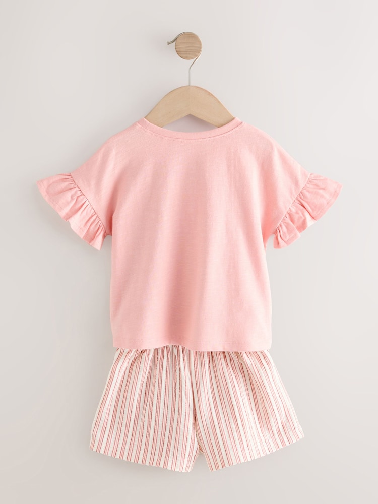 Pink Disney Aristocats 100% Cotton T-Shirt and Shorts Set (3mths-7yrs) - Image 7 of 10