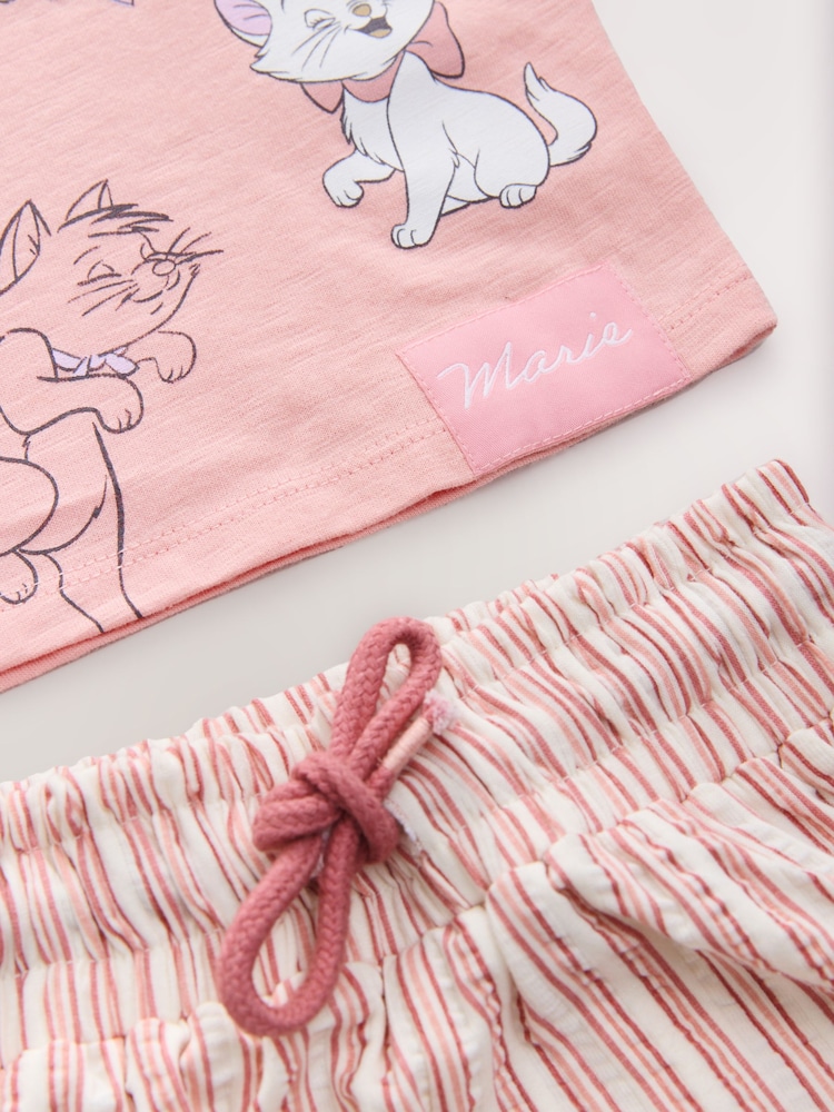 Pink Disney Aristocats 100% Cotton T-Shirt and Shorts Set (3mths-7yrs) - Image 9 of 9