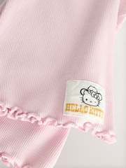 Ecru/Pink Hello Kitty Short Sleeve T-Shirt and Flare Leggings Set (3mths-7yrs) - Image 10 of 10