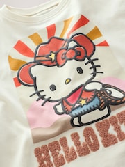 Ecru/Pink Hello Kitty Short Sleeve T-Shirt and Flare Leggings Set (3mths-7yrs) - Image 9 of 10
