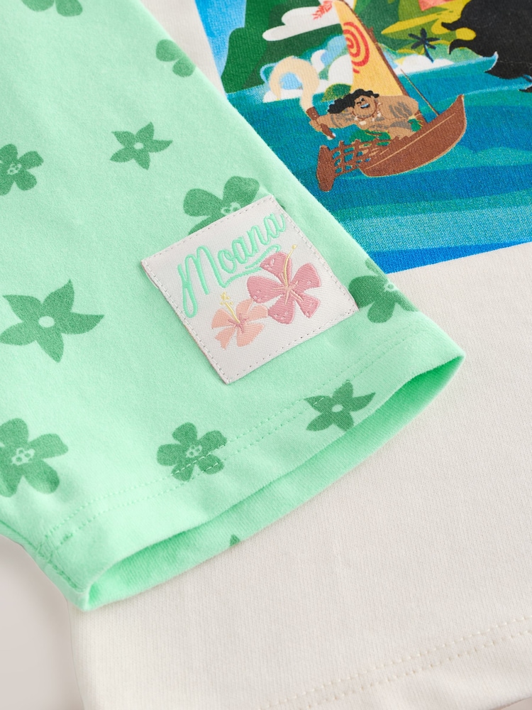 Verde/crudo - Disney Moana Short Sleeve T-Shirt and Cycle Shorts Set (3mths-7yrs) - Imagen 8 de 8 Verde/crudo - Disney Moana Short Sleeve T-Shirt and Cycle Shorts Set (3mths-7yrs) - Imagen 8 de 8