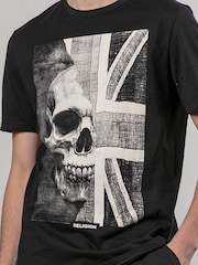 Religion Black Union Jack 100% Cotton T-Shirt - Image 2 of 5