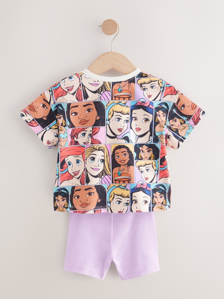 Mehrfarbig - Disney Princess Short Sleeve T Shirt and Cycle Shorts Set (3mths-7yrs) - Bild 2 von 4 Mehrfarbig - Disney Princess Short Sleeve T Shirt and Cycle Shorts Set (3mths-7yrs) - Bild 2 von 4