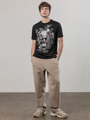 Religion Black Botanical 100% Cotton T-Shirt - Image 2 of 5
