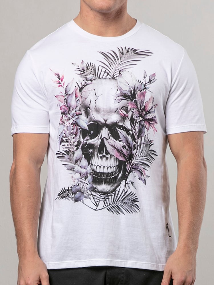 Religion White Botanical 100% Cotton T-Shirt - Image 1 of 5