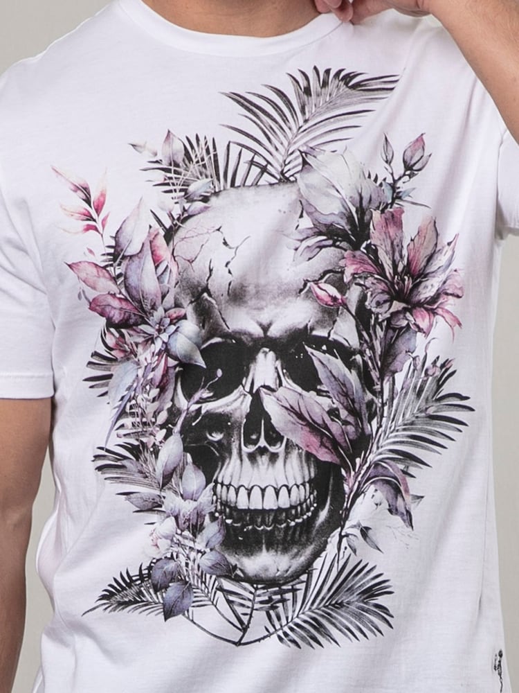 Religion White Botanical 100% Cotton T-Shirt - Image 5 of 5