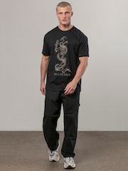Religion Black Xray Skel N Snake Print 100% Cotton T-Shirt - Image 2 of 5