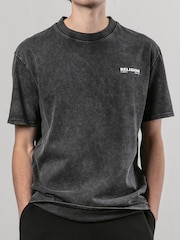 Religion Black Embroidered Wash 100% Cotton T-Shirt - Image 1 of 4
