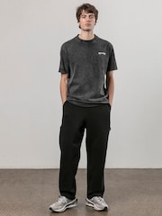 Religion Black Embroidered Wash 100% Cotton T-Shirt - Image 4 of 4