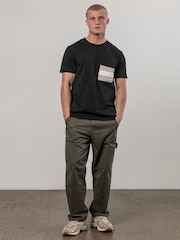 Religion Black Knit Pocket 100% Cotton T-Shirt - Image 5 of 5