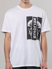 Religion White Ripped 100% Cotton T-Shirt - Image 1 of 5