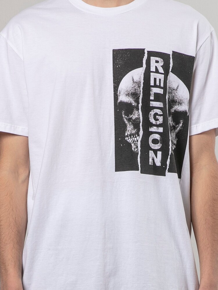 Religion White Ripped 100% Cotton T-Shirt - Image 3 of 5