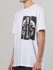 Religion White Ripped 100% Cotton T-Shirt - Image 5 of 5