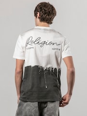 Religion Grey Drips 100% Cotton T-Shirt - Image 1 of 5