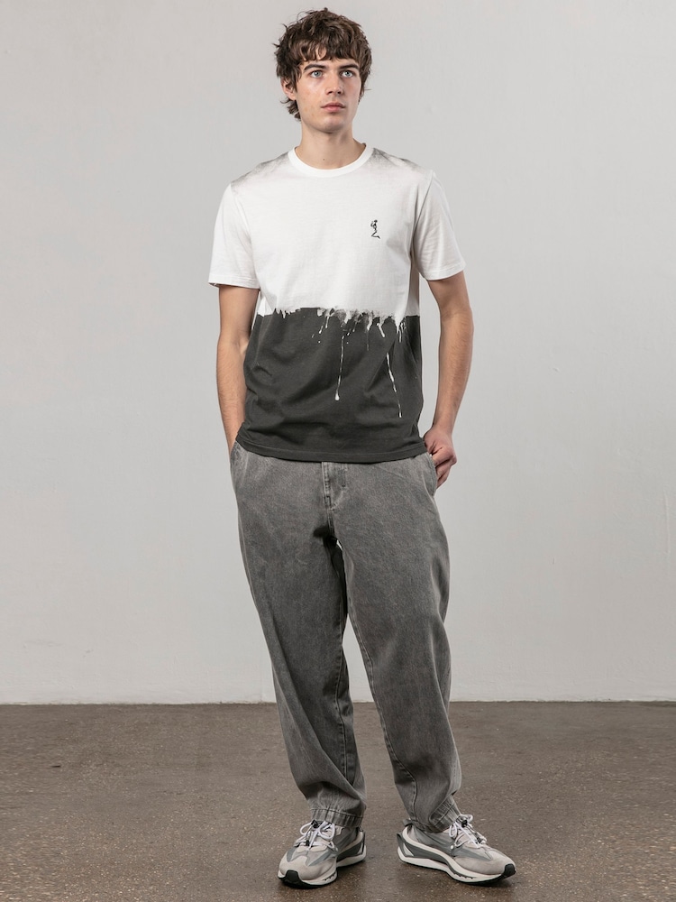 Religion Grey Drips 100% Cotton T-Shirt - Image 5 of 5
