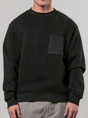Religion Black Knit Pocket 100% Cotton Sweatshirt - Image 1 of 4