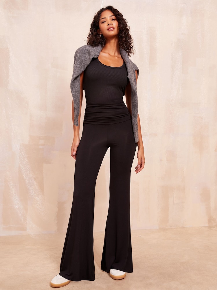 Friends Like These Black Jersey Straight Leg Trousers - Image 2 of 4