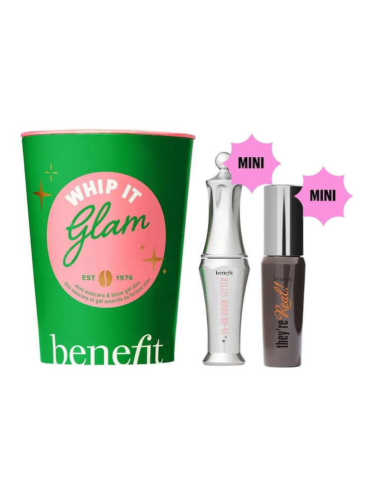 Benefit Whip It Glam Mini They're Real Mascara & 24 Hour Brow Setter Gift Duo (Worth £29.50) - Image 1 of 4
