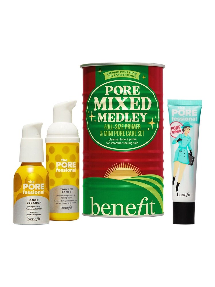 Benefit Pore Mixed Medley Primer, Cleanser & Toner Aha+Pha Minis Gift Skincare Set  (Worth £59) - Image 1 of 4