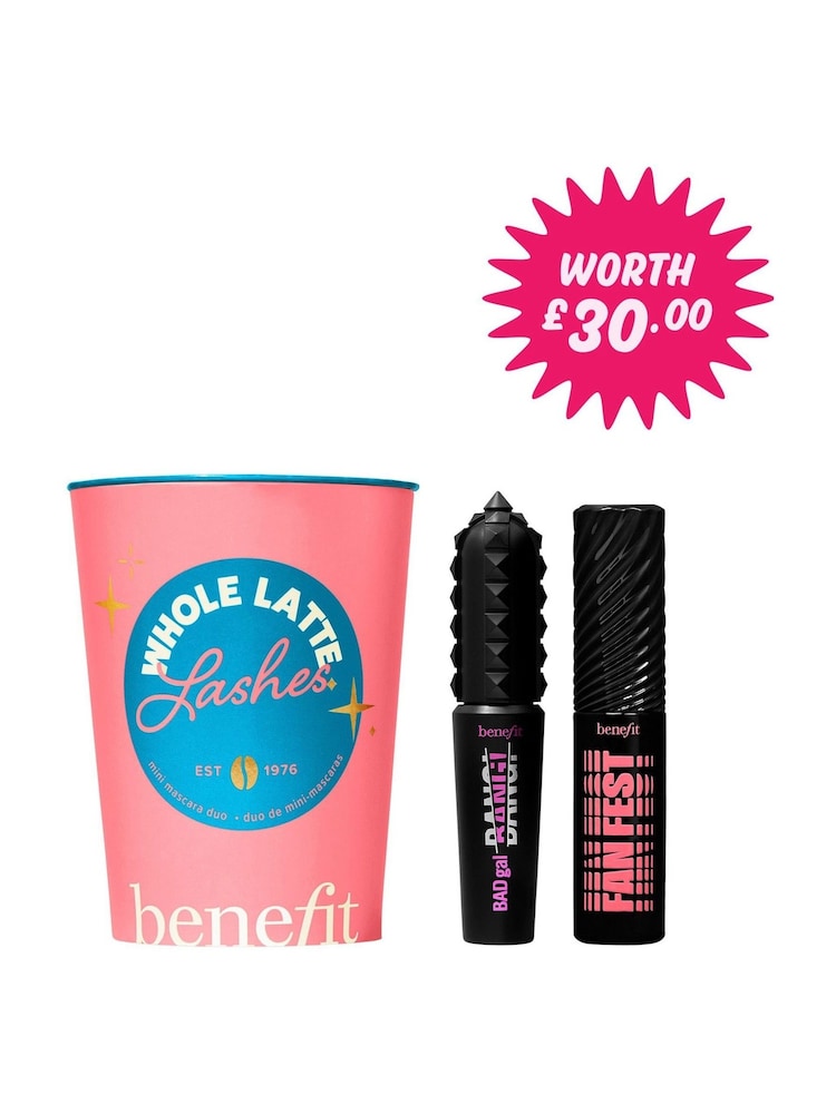 Benefit Whole Latte Lashes Mini BADgal BANG! Volumising & Fan Fest Mascara Gift Duo (Worth £30) - Image 5 of 5