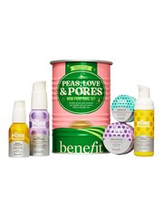 Benefit Peas, Love & Pores Pore Purifying, Minimising & Smoothing Skincare Cleanser, Toner, Face Mask & Moisturiser 5 Piece Gift Set - Image 1 of 4