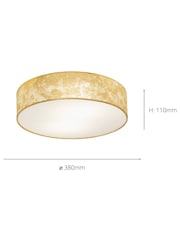 Eglo Gold Viserbella 1 Fabric Ceiling Light - Image 3 of 3