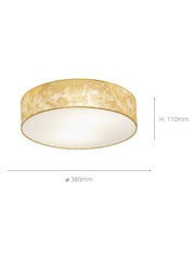 Eglo Gold Viserbella 1 Fabric Ceiling Light - Image 4 of 5