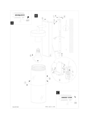 Eglo Gold Viserbella 1 Fabric Ceiling Light - Image 5 of 5