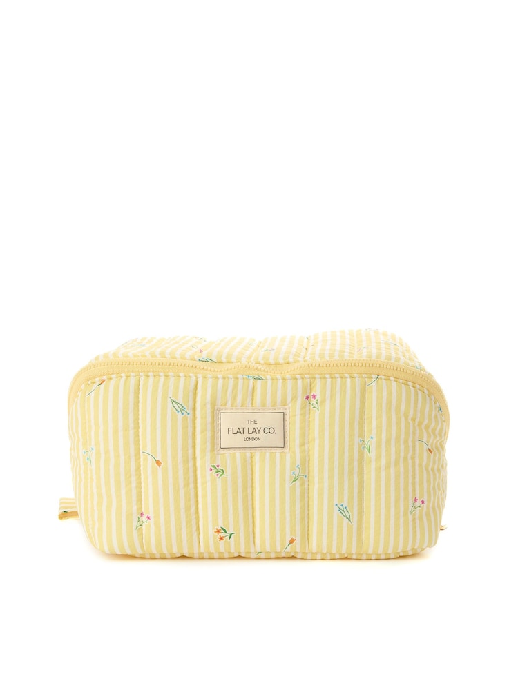 The Flat Lay Co. Flora Marshmallow Flat Lay Makeup Box Bag - Image 1 of 4 The Flat Lay Co. Flora Marshmallow Flat Lay Makeup Box Bag - Image 1 of 4