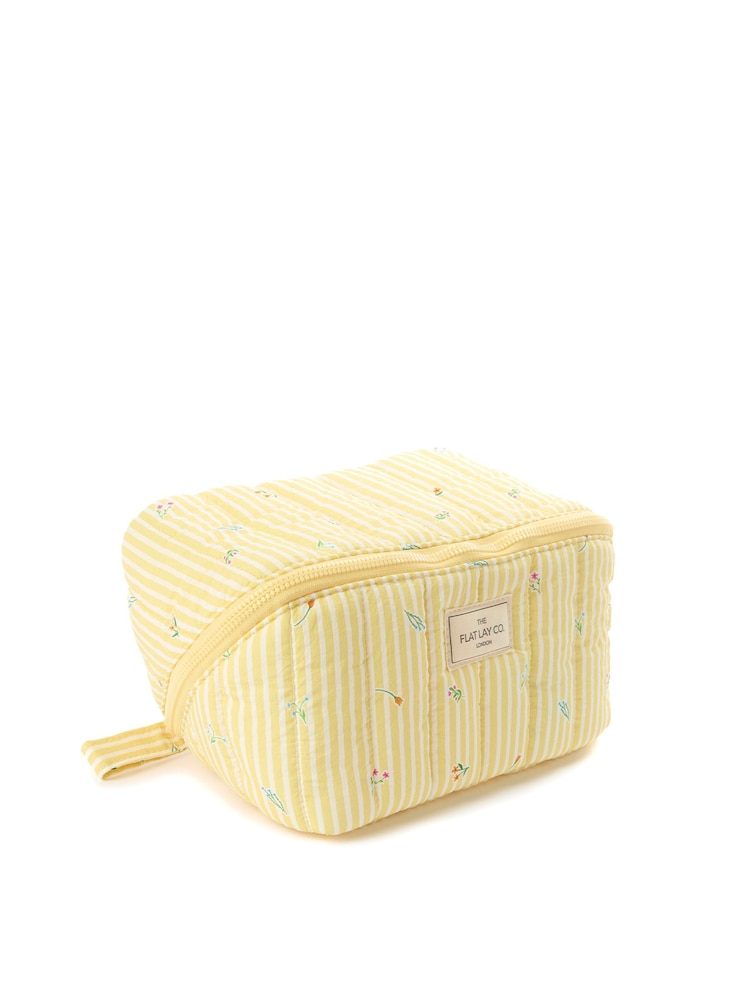 The Flat Lay Co. Flora Marshmallow Flat Lay Makeup Box Bag - Image 2 of 4 The Flat Lay Co. Flora Marshmallow Flat Lay Makeup Box Bag - Image 2 of 4
