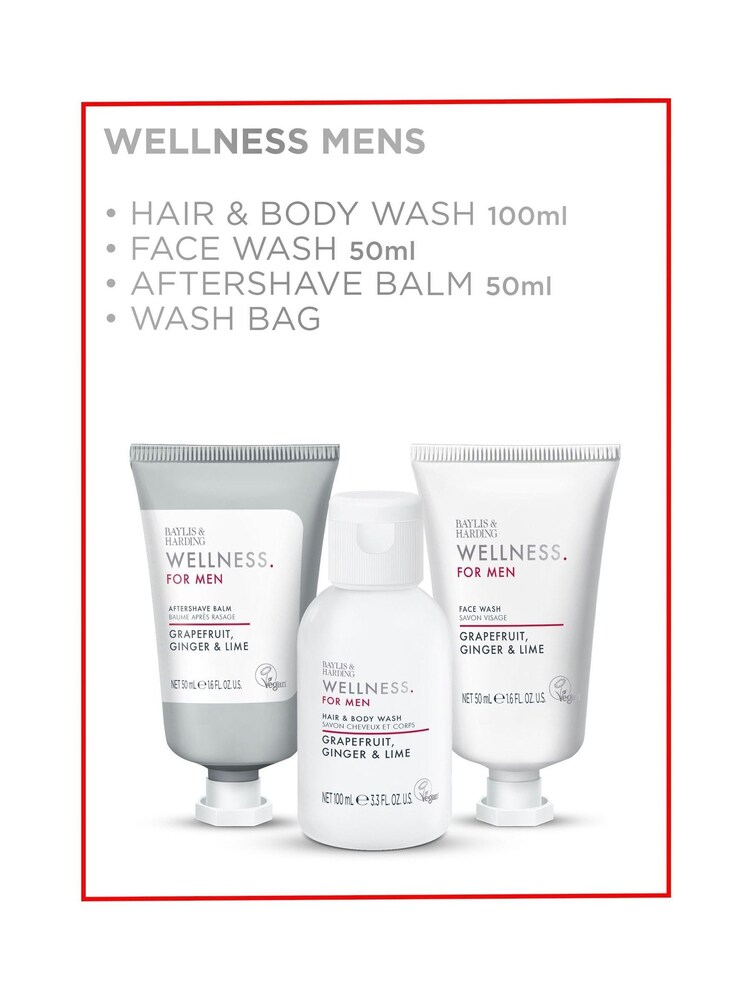 Baylis & Harding Wellness For Men Revived & Ready Wash Bag Gift Set - Image 2 of 5 Baylis & Harding Wellness For Men Revived & Ready Wash Bag Gift Set - Image 2 of 5