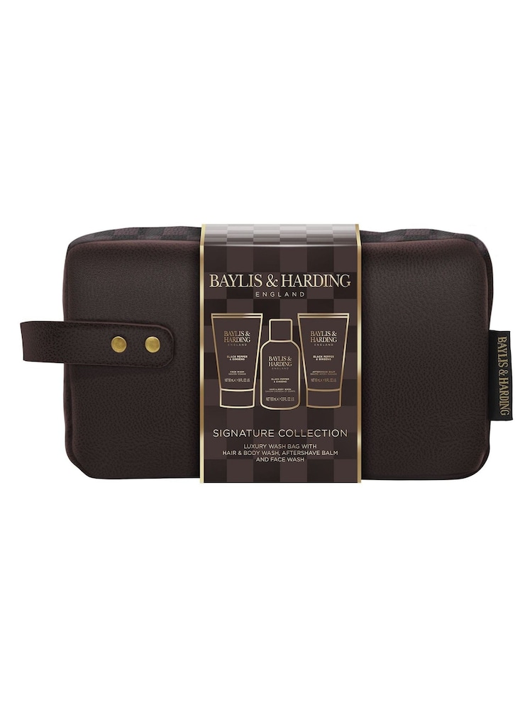 Baylis & Harding Pepper & Ginseng Mens Luxury Wash Bag Gift Set - Image 1 of 5
