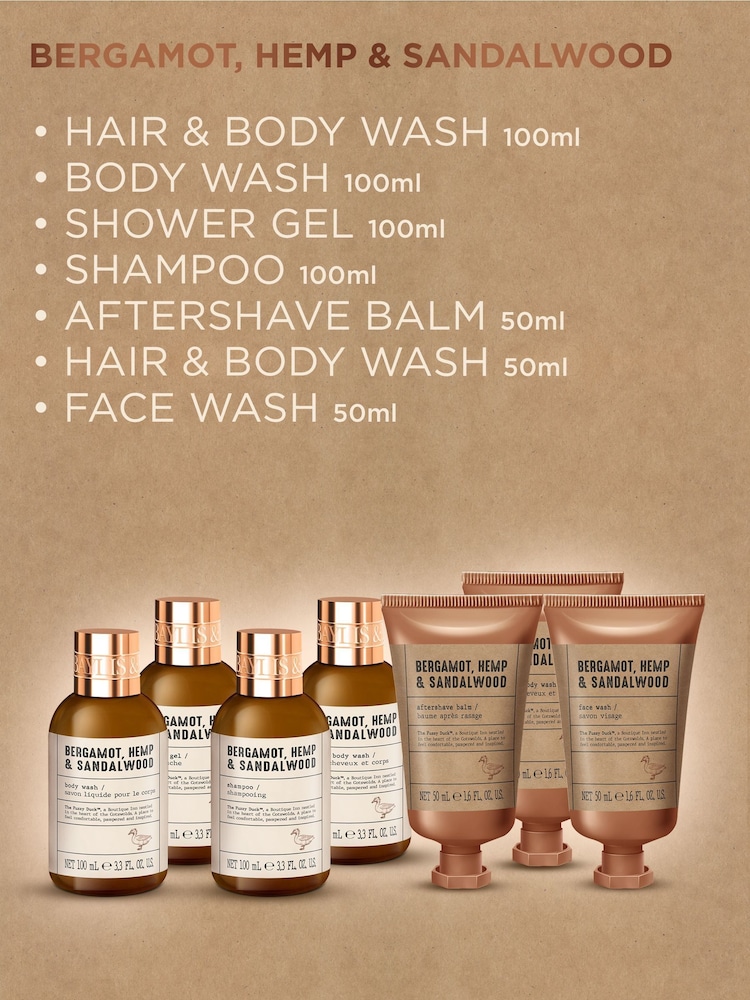 Baylis & Harding Bergamot, Hemp & Sandalwood 7 Day Essentials Brown Gift Set - Image 2 of 5