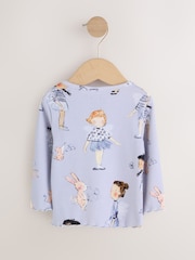 Blue Fairy Rib Long Sleeve T-Shirt (3mths-7yrs) - Image 2 of 4
