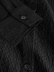 블랙 - Soft Cord Long-Sleeve Shirt with Modal - 3의 이미지 3