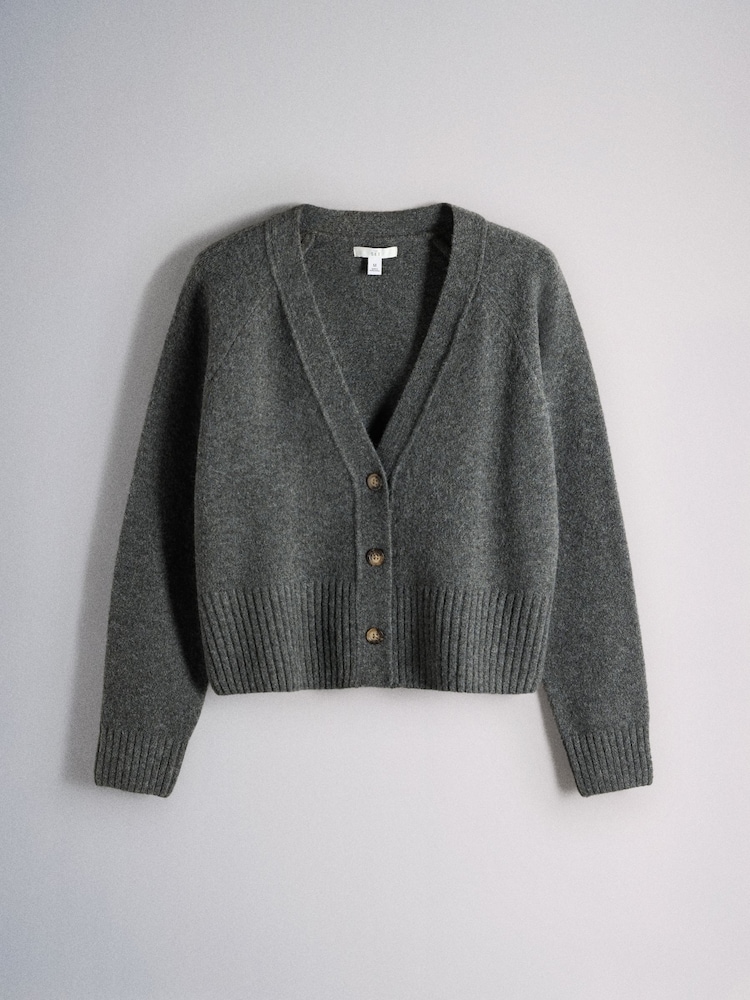 The Set 2 Pack Cardigan and Trousers Co-Ord Set With Wool Charcoal Marl/Grey - Image 2 of 5 The Set 2 Pack Cardigan and Trousers Co-Ord Set With Wool Charcoal Marl/Grey - Image 2 of 5