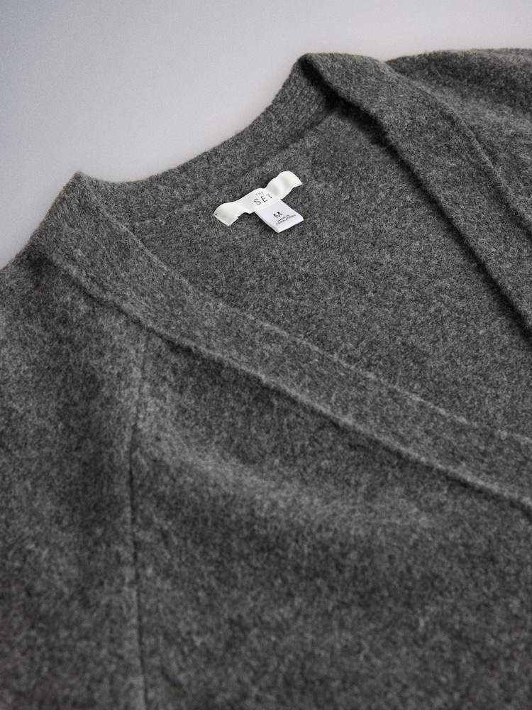 The Set 2 Pack Cardigan and Trousers Co-Ord Set With Wool Charcoal Marl/Grey - Image 5 of 5 The Set 2 Pack Cardigan and Trousers Co-Ord Set With Wool Charcoal Marl/Grey - Image 5 of 5