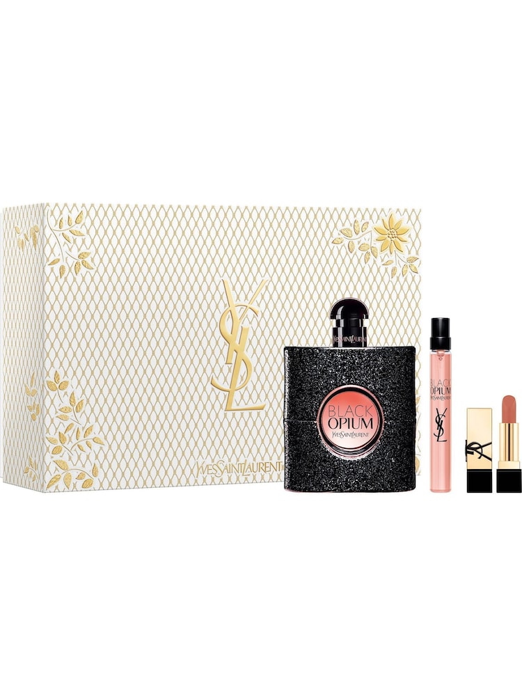 Yves Saint Laurent Black Opium Eau de Parfum 90ml + 10ml Duo with Mini Lipstick Gift Set - Image 1 of 5