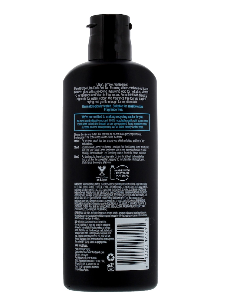 Bondi Sands Pure Self Tan Foaming Water 200ml - Image 2 of 2