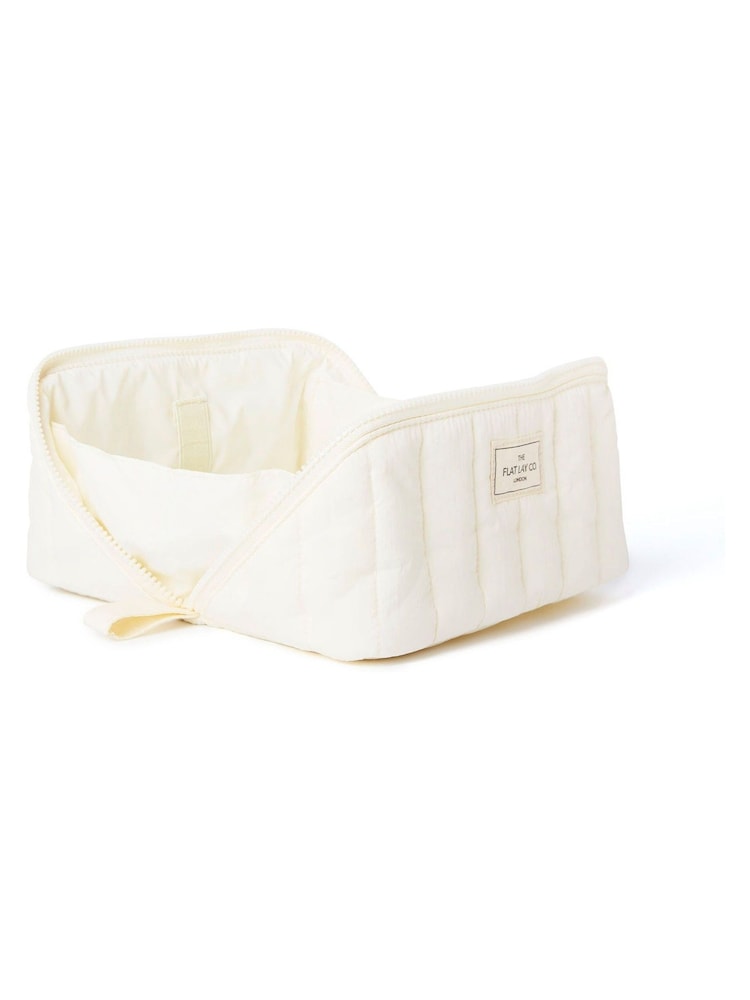 The Flat Lay Co. Marshmallow Open Flat Box Makeup Bag - Image 2 of 5 The Flat Lay Co. Marshmallow Open Flat Box Makeup Bag - Image 2 of 5