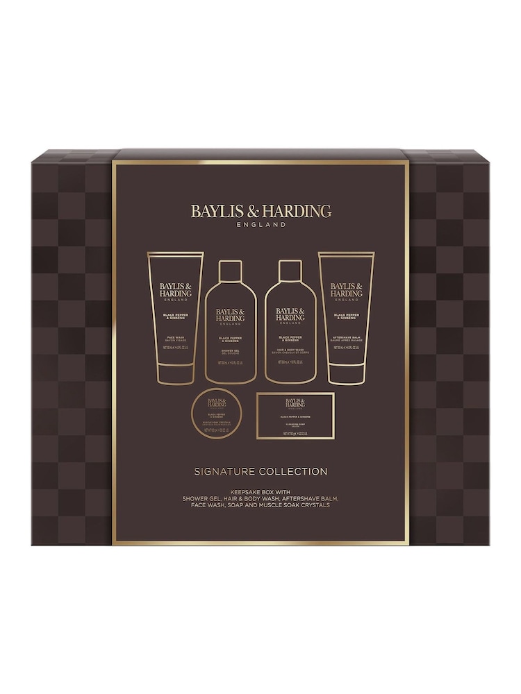 Baylis & Harding Black Pepper & Ginseng Mens Luxury Shower & Prep Gift Set - Image 1 of 5