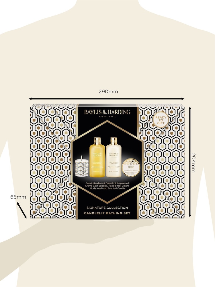 Baylis & Harding Sweet Mandarin & Grapefruit Gift Wrapped Candlelit Gift Set - Image 5 of 5