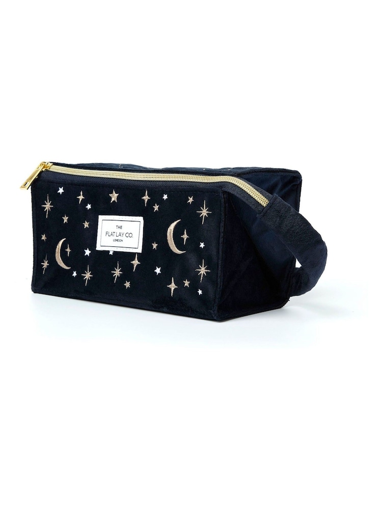 The Flat Lay Co. Velvet Embroidered Open Flat Box Bag - Image 2 of 5