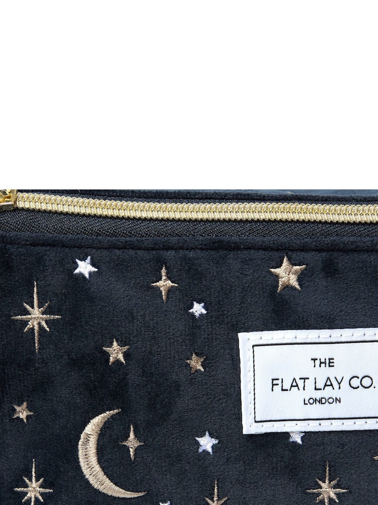 The Flat Lay Co. Velvet Embroidered Open Flat Box Bag - Image 5 of 5